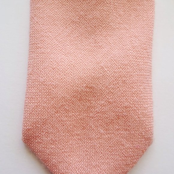Tip Top Vintage Pale Pink Narrow Wool Tie - Picture 2 of 3